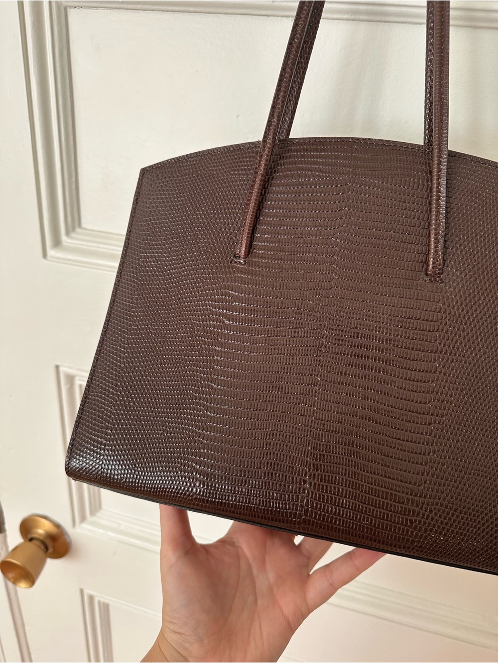 LITTLE LIFFNER Brown Minimal Tote - Picture 3 of 7